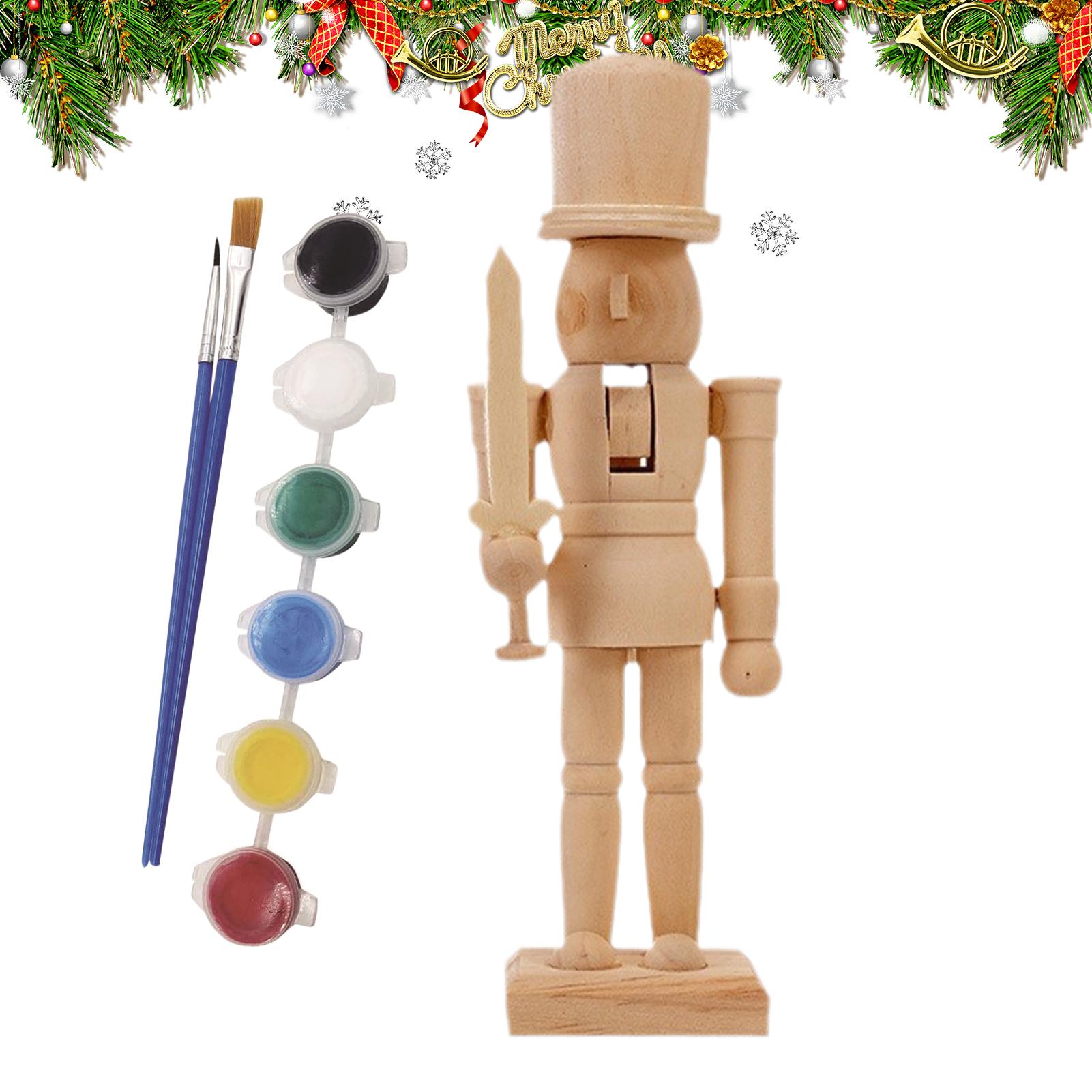 Nutcracker Figurine - Lukis Tentara Nutcracker Kayu Anda Sendiri