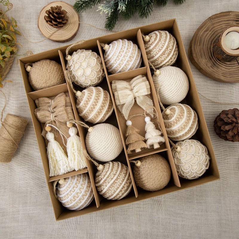 Gift Box Wrap Set - Kotak Hadiah Bola Natal Baru dengan