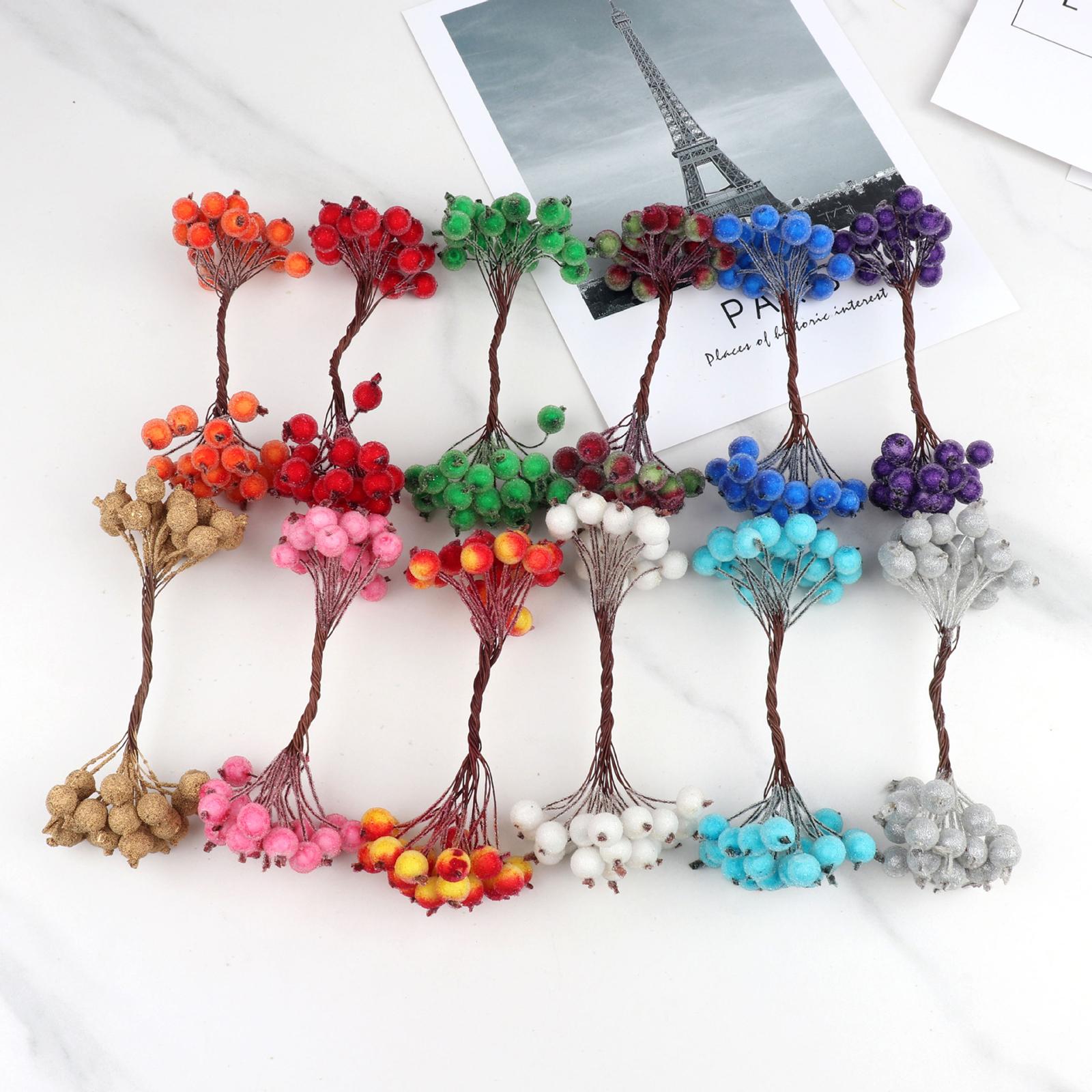 Christmas Tree Artificial - Batang Buah Beri Berbahan Busa untuk