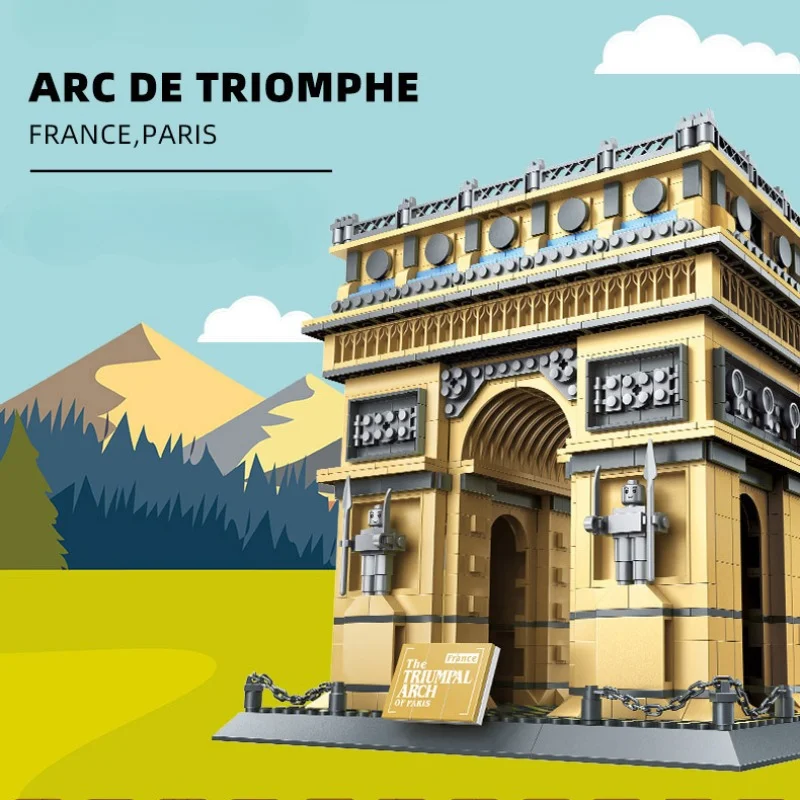 Lego Set Creator - Triumphal mainan blok bangunan Perancis hadiah