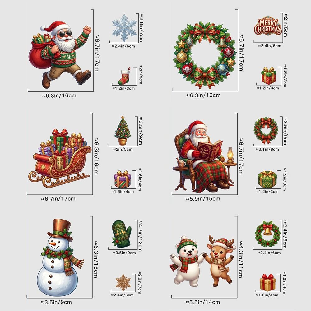 9 lembar Stiker Jendela Keping - Snowflake Window Decal ulasan dan harga