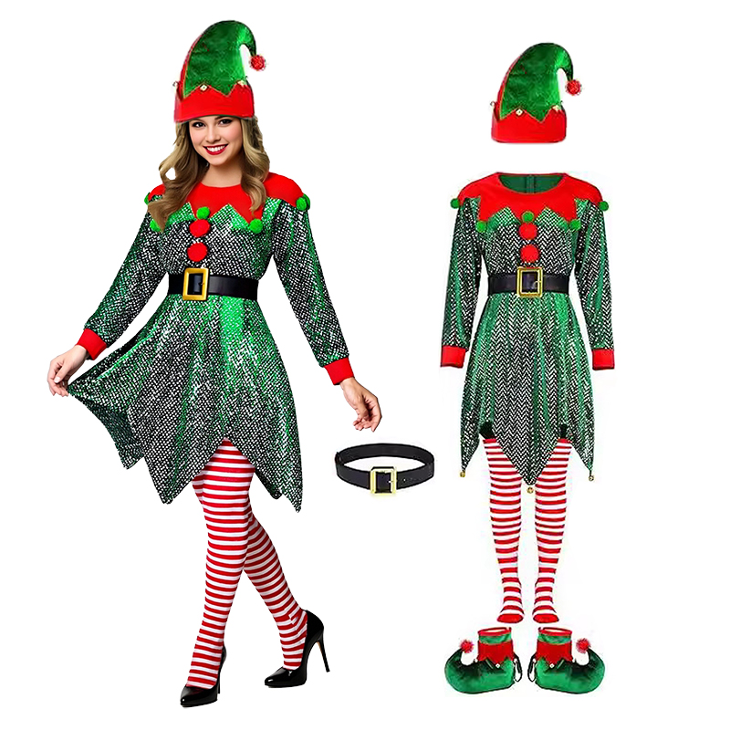 5Pcs Kostum Natal untuk Wanita - Elf Costume Christmas ulasan dan harga