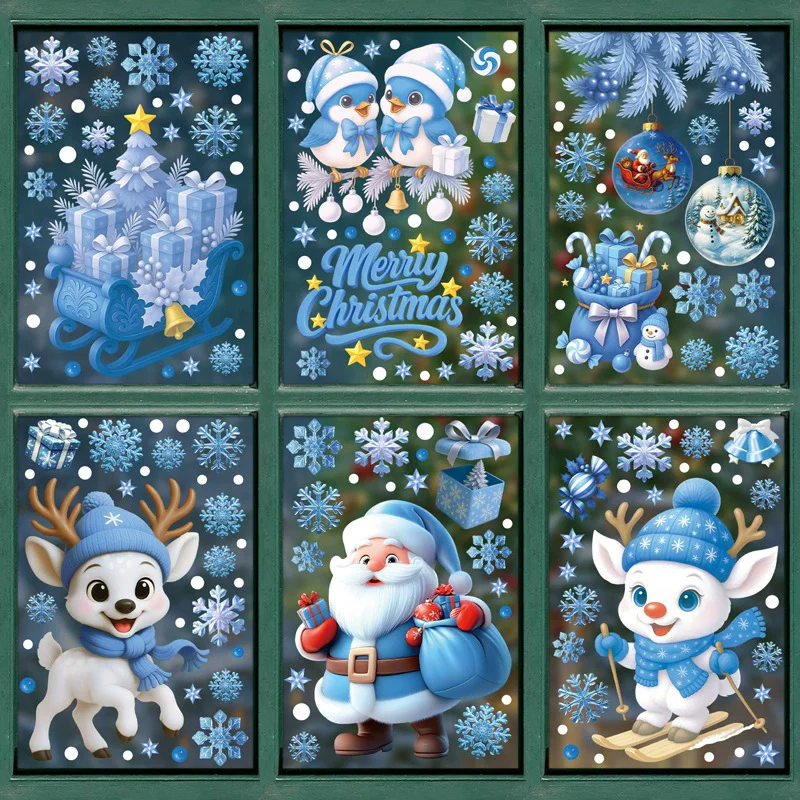 Stiker Dekorasi Natal PVC untu - Snowflake Window Decal ulasan dan harga