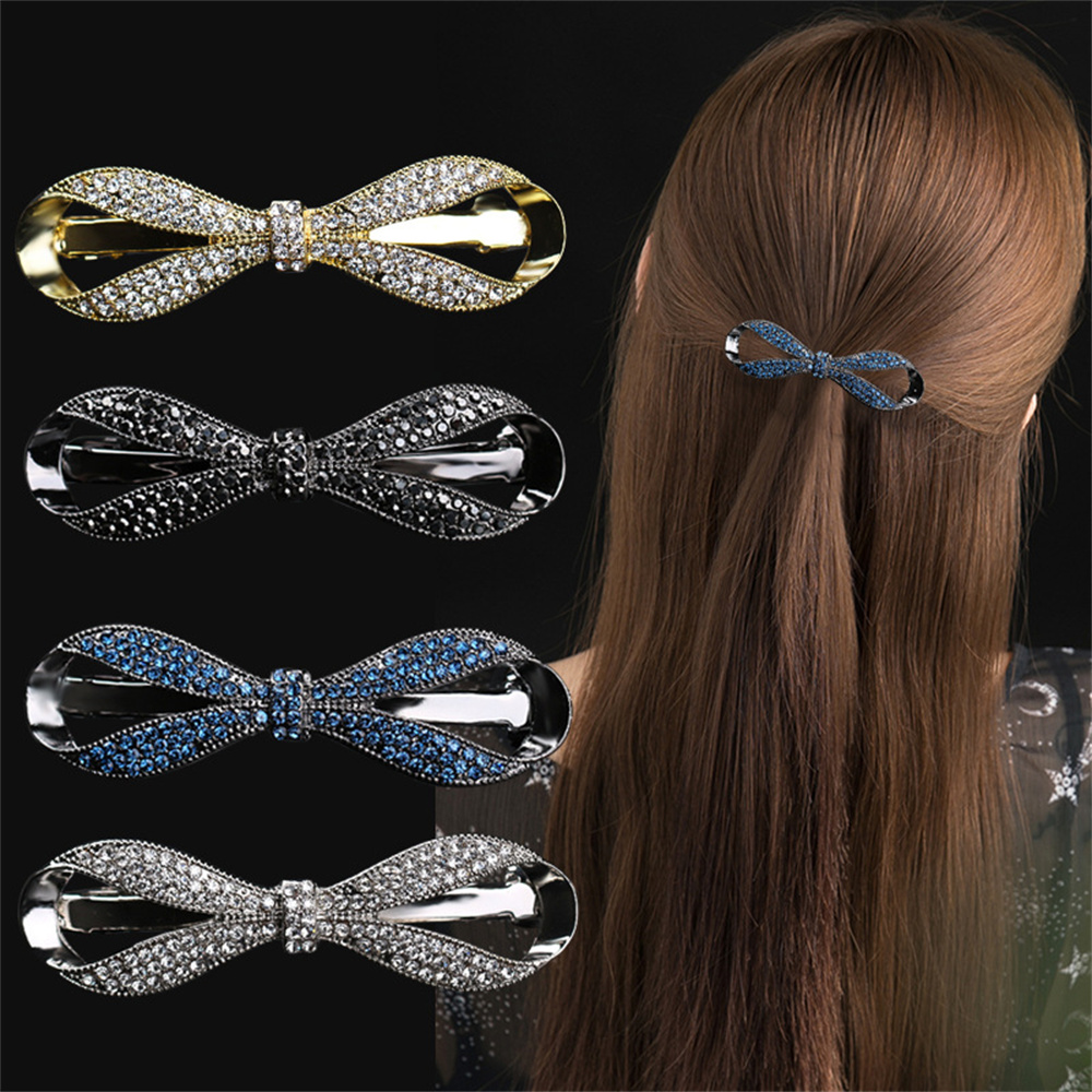 Jepit Rambut Pita Kristal Imit - Ribbon Bow Gift ulasan dan harga